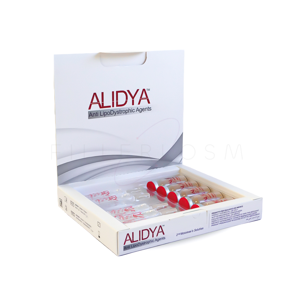 Alidya anti-cellulite injectable treatment improves skin tone and microcirculation 340mg and 110 ml