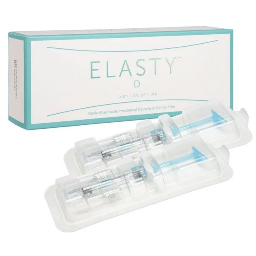 Elasty D filler acido ialuronico per riempimento rughe profonde e volume viso 2x1 ml