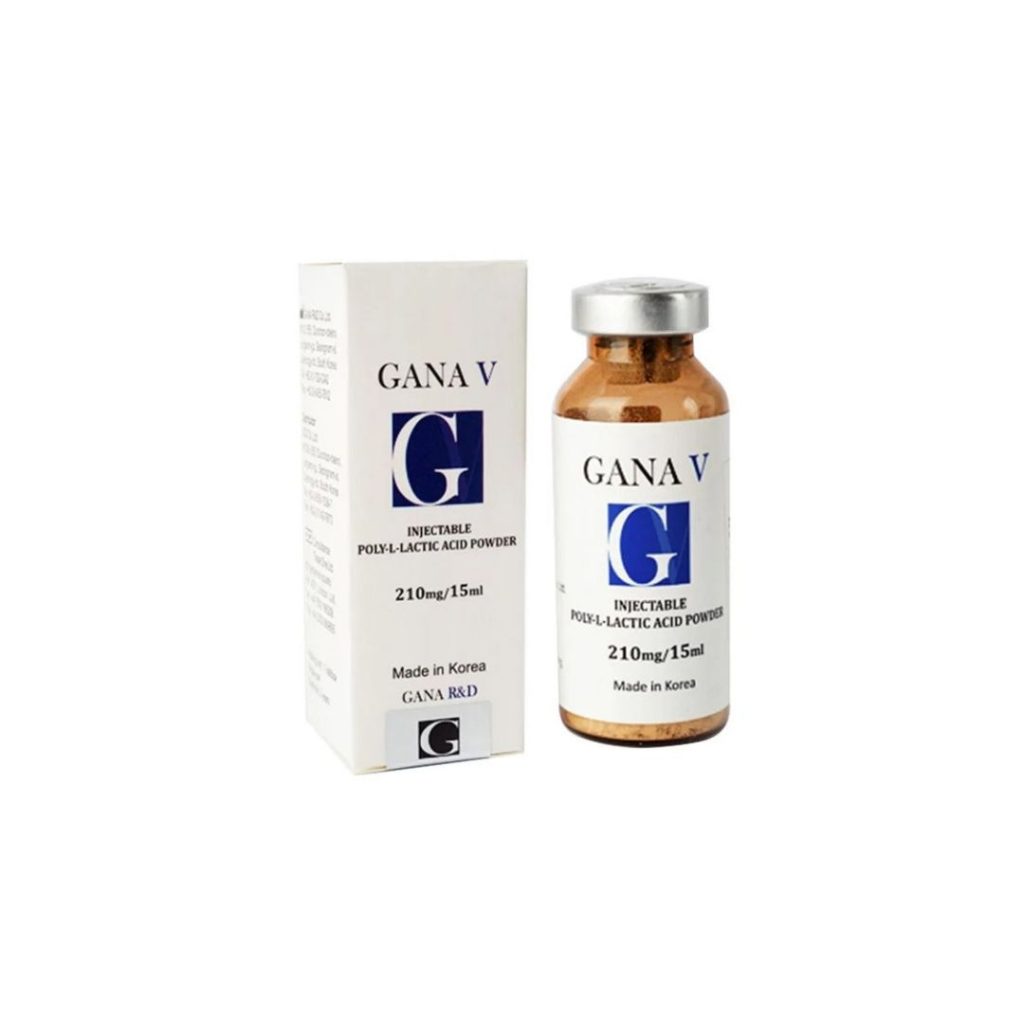GANA V biostimolatore viso a base di acido poli-L-lattico (PLLA), stimola la produzione di collagene, ripristina volume e migliora elasticità e compattezza della pelle 210 mg/15 ml