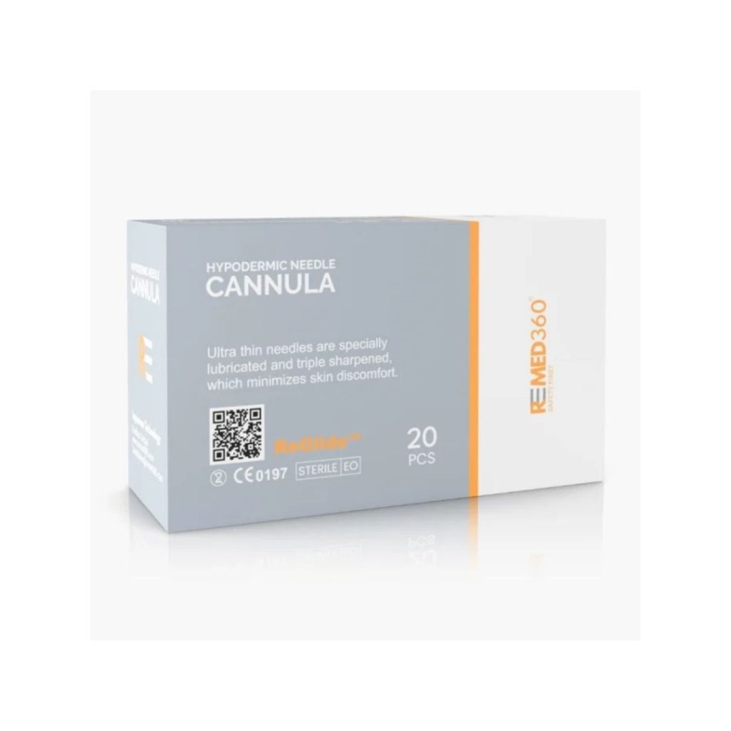 REMED Hypodermical Needle & Cannula 16G‑100mm cannule sterili per iniezioni estetiche, confezione 20 pezzi