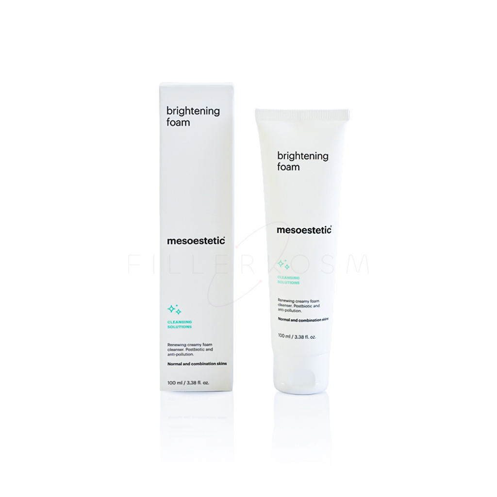 MESOESTETIC BRIGHTENING FOAM schiuma detergente viso illuminante esfoliante con AHA 100 ml